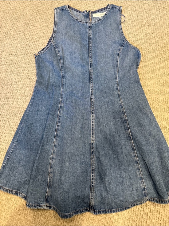 Zara Dresses & Skirts - Zara Sleeveless Denim A-Line Dress in Faded Blue